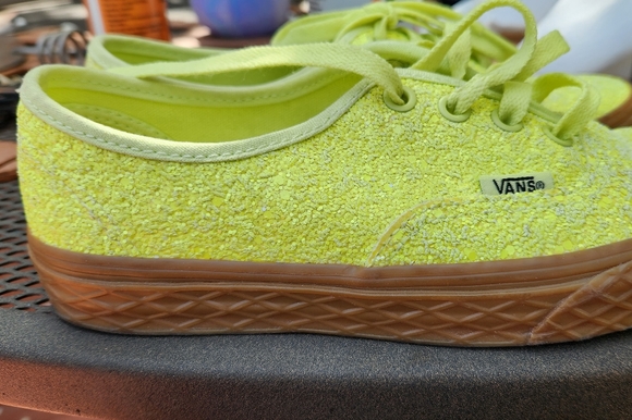- - - Vans Ice Cream Sparkle Glitter Neon Green/Yellow shoes - Picture 6 of 8